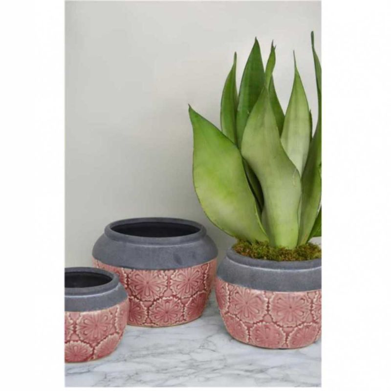 Cache Pot Rond Rose
