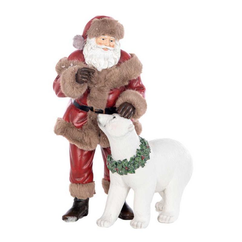 Père Noël avec ours polaire