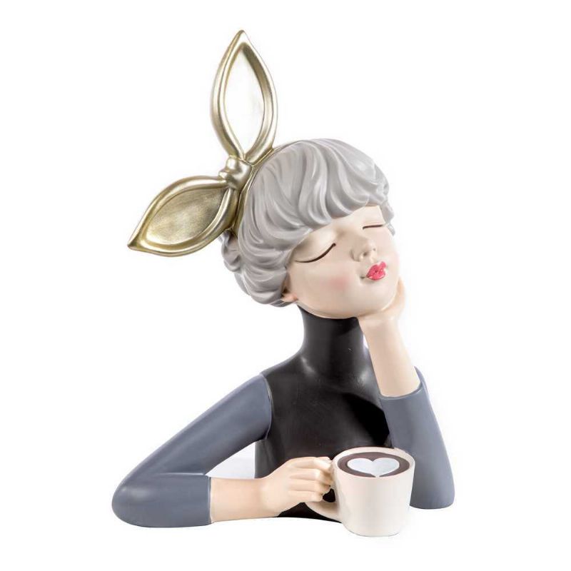 Statuette Donna avec une tasse de café