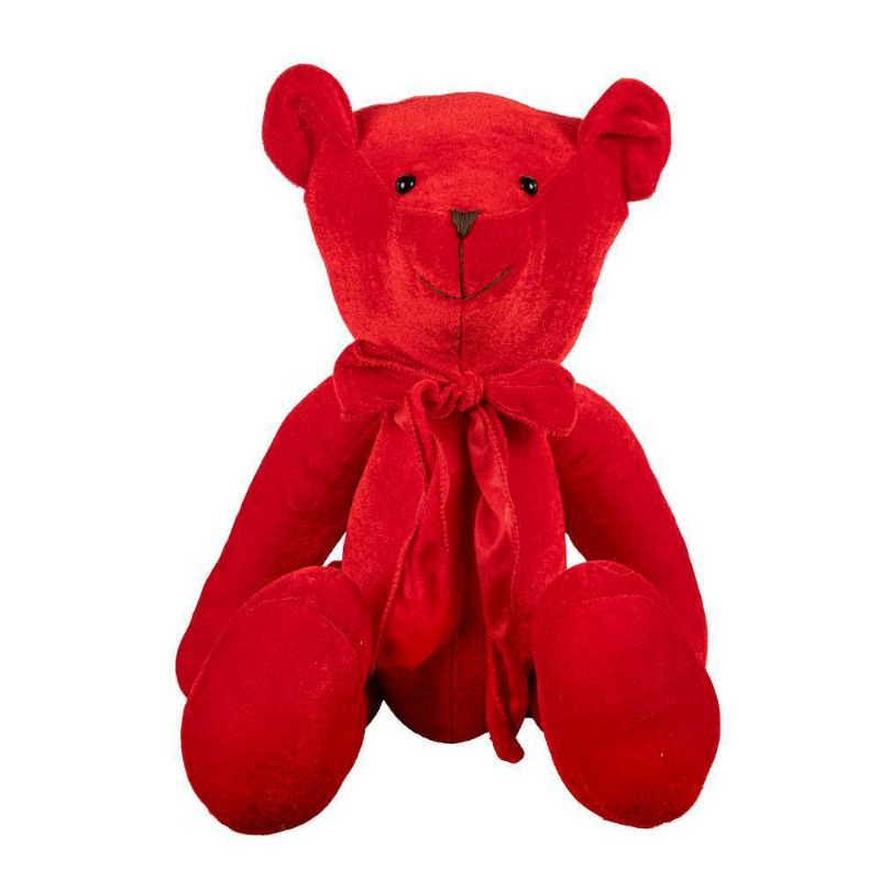 Ours en velours rouge