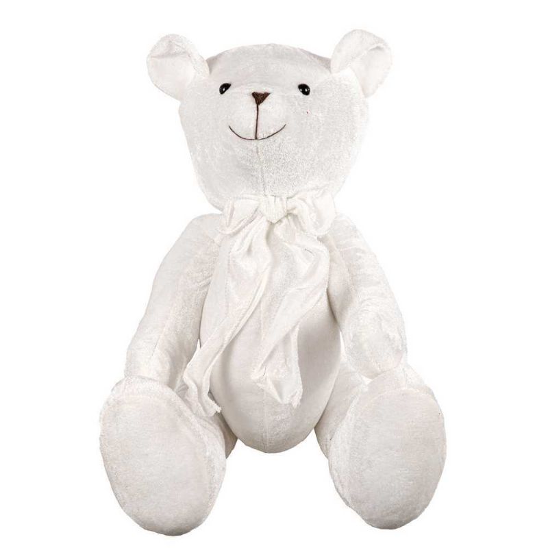Ours en velours blanc