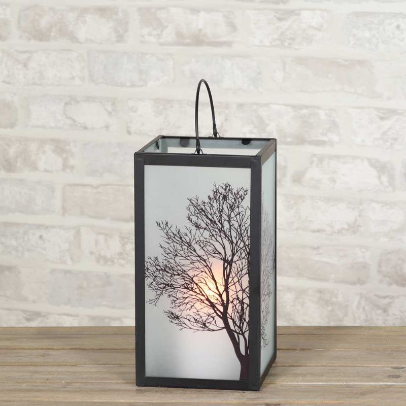Lanterne lumineuse avec motifs arbres